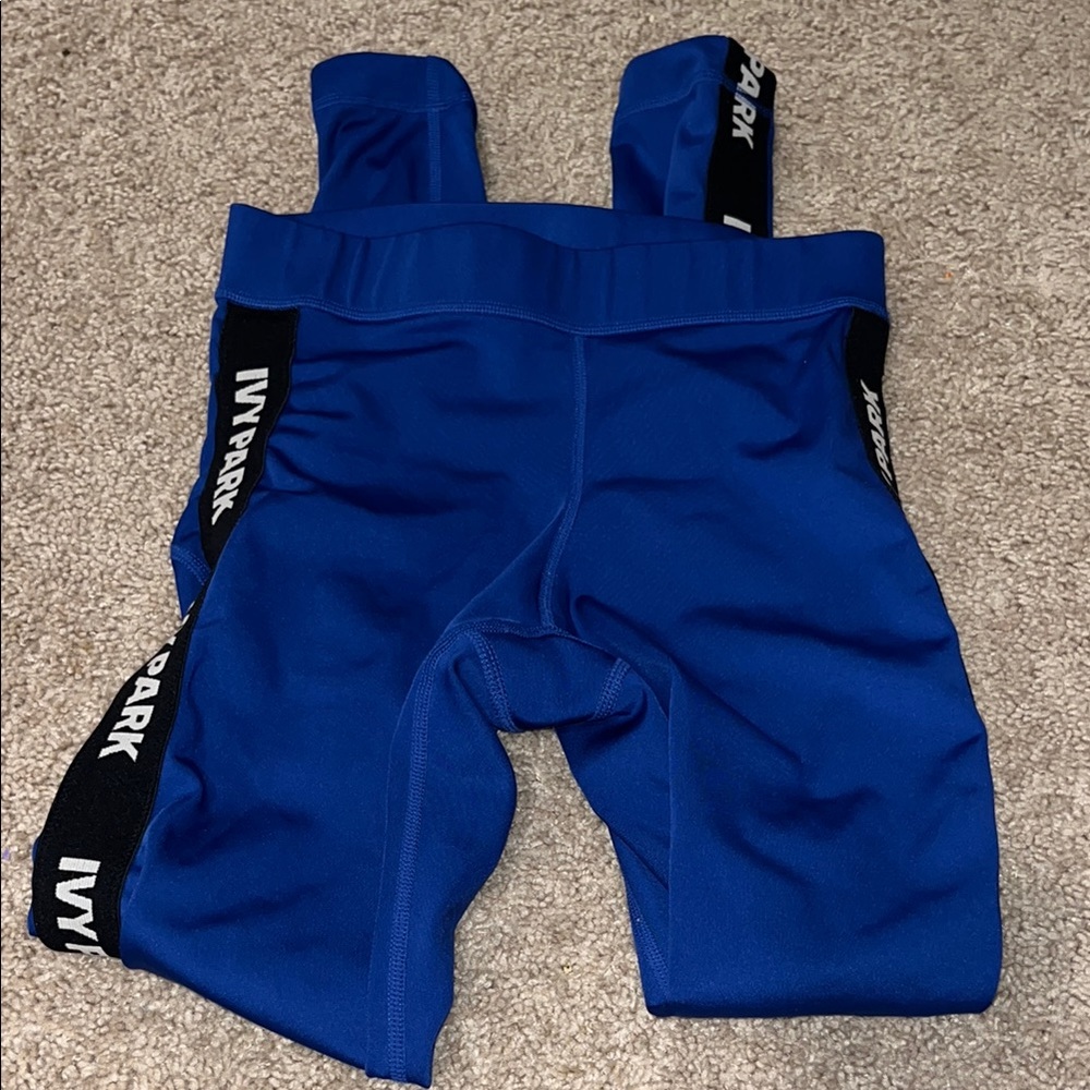 IVY PARK Blue Leggings with Black Straps
